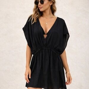 CUPSHE Black Dress, Swim Cover NWOT‎